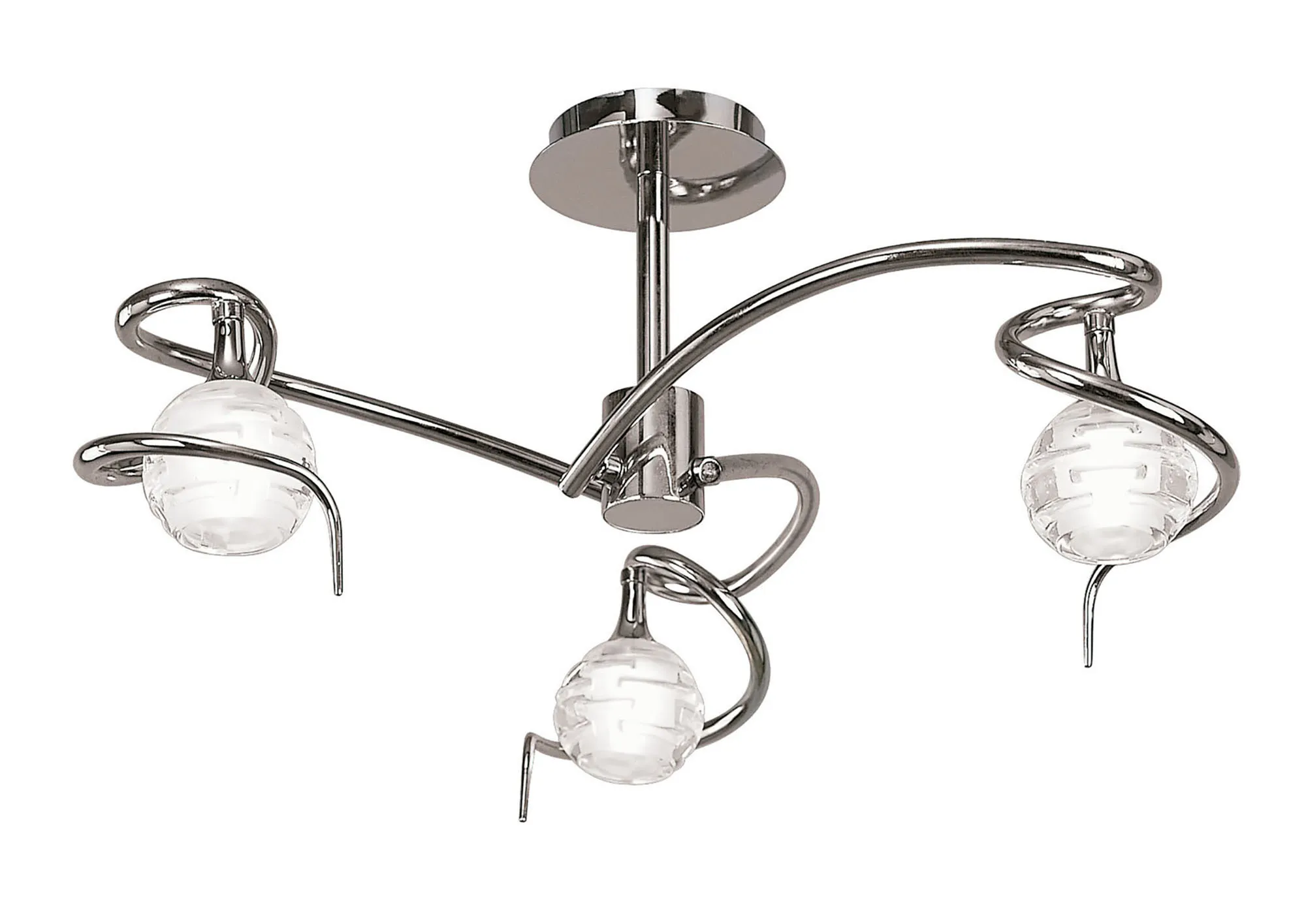 M0088  Dali Semi Flush 3 Light Polished Chrome